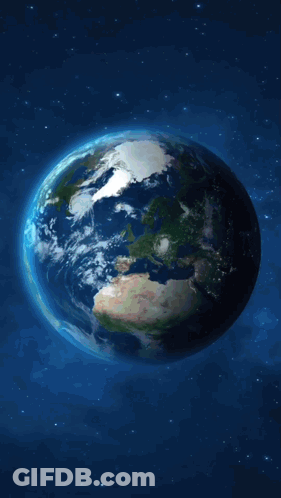 A Picture Of The Earth With The Words Go Team Earth Below It GIF