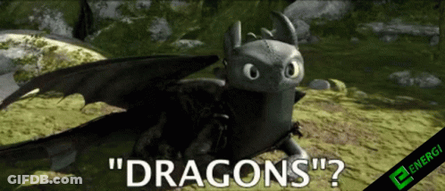 A Picture Of Toothless From How To Train Your Dragon With The Question " Dragons " GIF