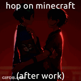 Anime Characters Hop On Minecraft GIF