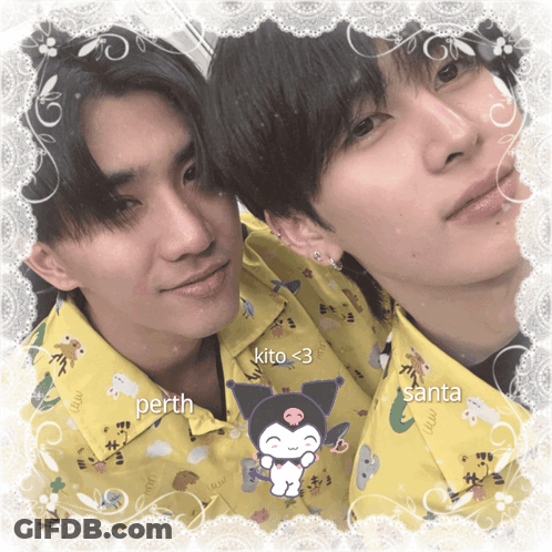 A Picture Of Two Boys With The Name Perth On The Bottom GIF