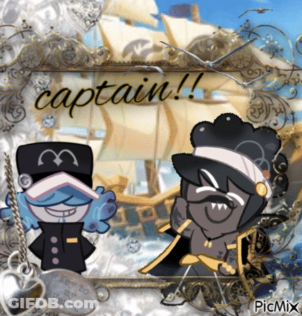 A Picture Of Two Cartoon Characters With The Words Captain Written On The Bottom GIF