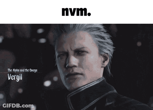 A Picture Of Vergil From The Alpha And The Omega Video Game GIF