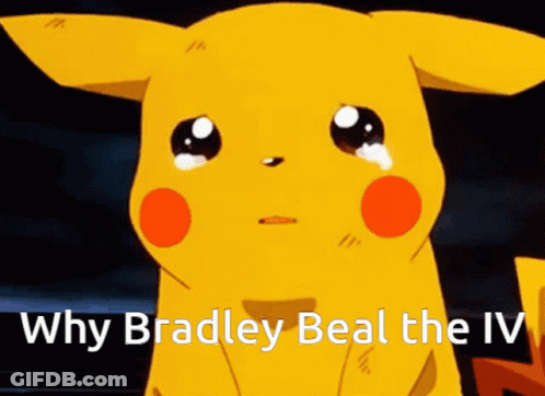 A Pikachu Is Crying With The Words Why Bradley Beal The Iv Below It GIF
