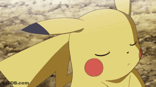 A Pikachu With A Surprised Expression On His Face GIF