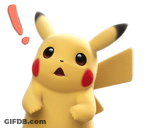 A Pikachu With A Surprised Look On Its Face GIF