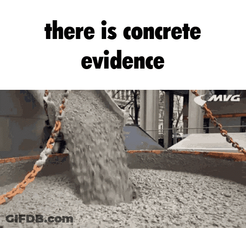 A Pile Of Concrete Is Being Poured Into A Mvg Container GIF
