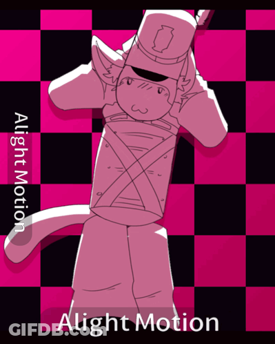 A Pink And Black Checkered Background With The Words Alight Motion On The Bottom Right GIF
