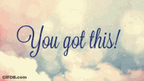 A Pink And Blue Background With The Words You Got This Written On It GIF