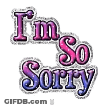 A Pink And Purple I 'M So Sorry Sticker On A White Background GIF