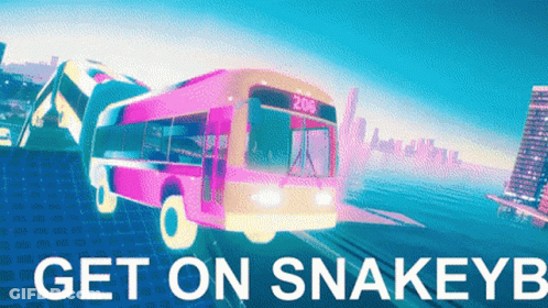 A Pink And Yellow Bus With The Number 200 On It GIF