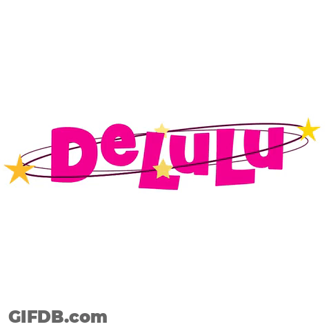 A Pink And Yellow Logo That Says Beauty With Stars GIF