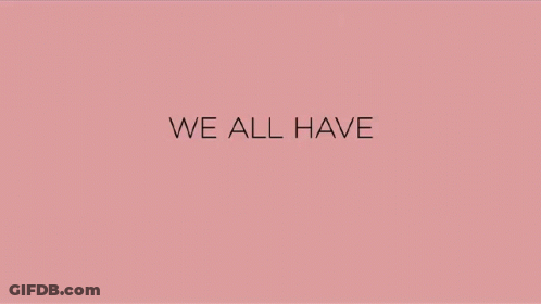 A Pink Background That Says We All Have Secrets GIF