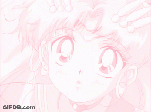 A Pink Background With A Drawing Of A Girl With A Crown On Her Head GIF