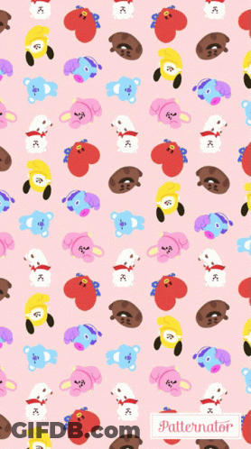 A Pink Background With A Pattern That Says Patternator On The Bottom Right GIF