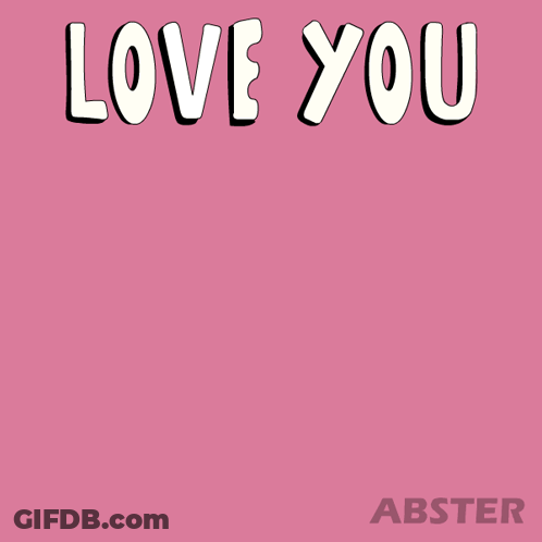 A Pink Background With A Penguin And A Red Heart That Says Love You GIF