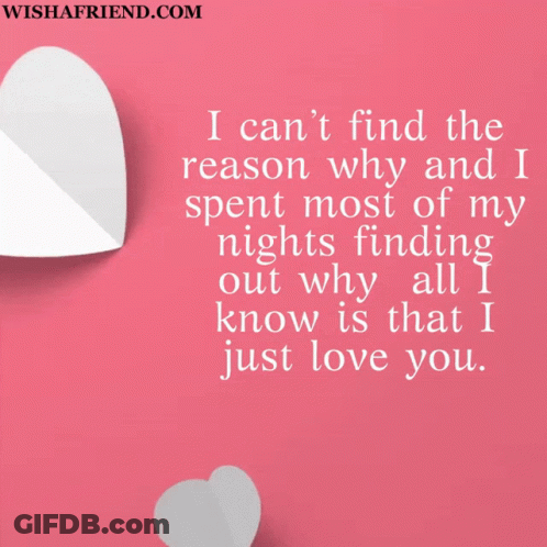 A Pink Background With A Quote That Says I Can 'T Find The Reason Why GIF
