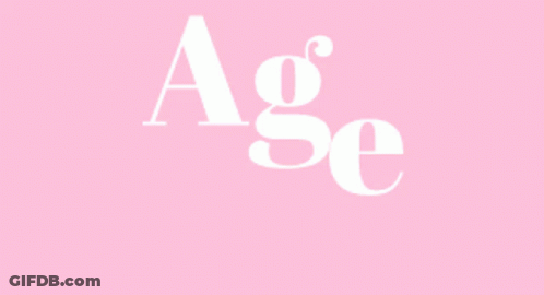Pink Background With Age Text GIF