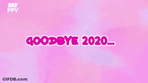 A Pink Background With The Words Goodbye 2020 GIF