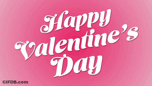 Happy Valentine S Day Text On Pink Background GIF