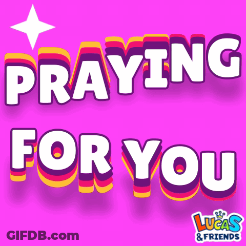 A Pink Background With The Words Praying For You On It GIF