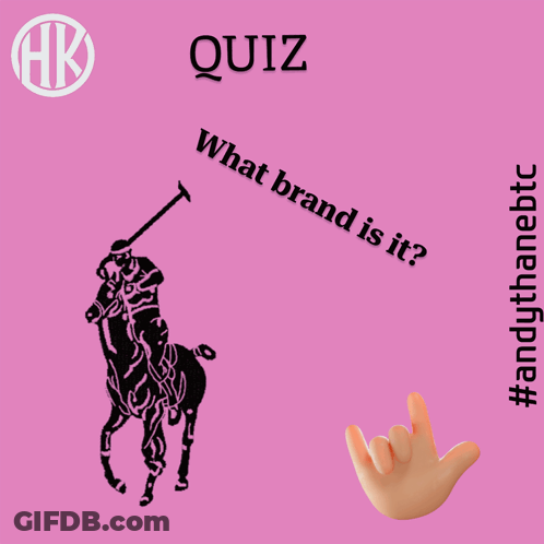 A Pink Background With The Words Quiz What Brand Is It Written On It GIF