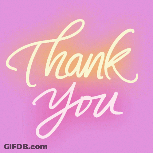 A Pink Background With The Words Thank You GIF