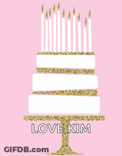 A Pink Birthday Card With A Cake And The Words Happy Birthday To You GIF