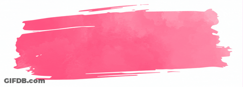 A Pink Brush Stroke That Says Happy Mar GIF