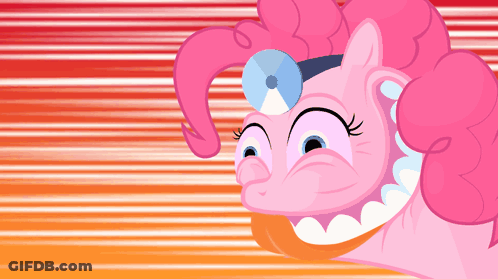 A Pink Cartoon Pony With A Stethoscope On Her Head GIF