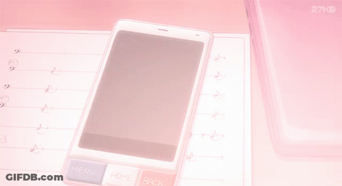 A Pink Cell Phone With A Menu Home And Back Button GIF