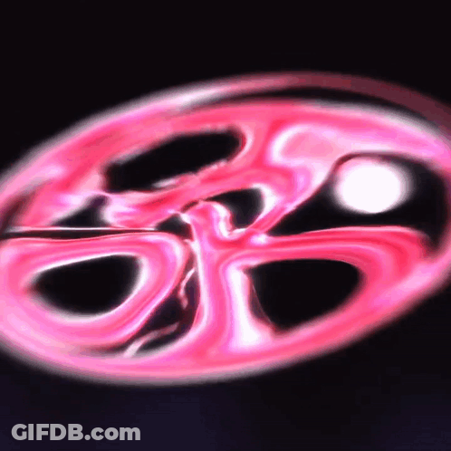 A Pink Circle With A White Circle In The Center GIF