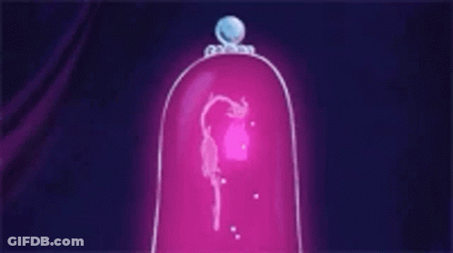 A Pink Dome With A Picture Of A Woman In It . GIF