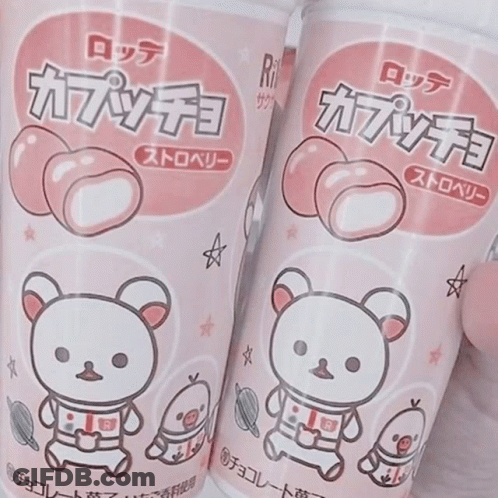 A Pink Drink With Heart Shaped Ice Cubes GIF
