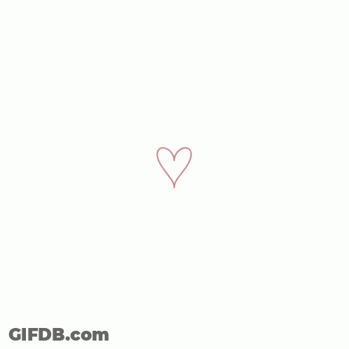 A Pink Heart On A White Background With A Few Lines GIF