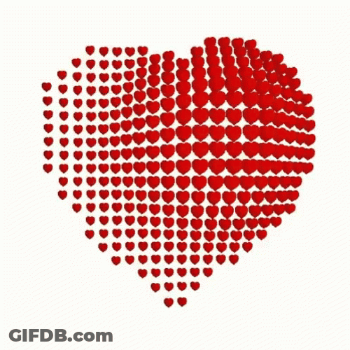 A Pink Moving Heart Falling GIF