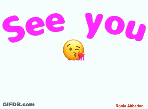 A Pink Sign That Says See You Soon With A Smiley Face GIF
