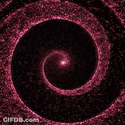 A Pink Swirl With A Black Background GIF