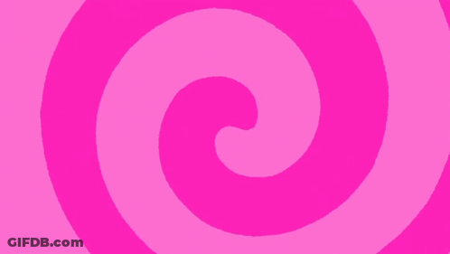 A Pink Swirl With The Words Goin ' Delululu On It GIF