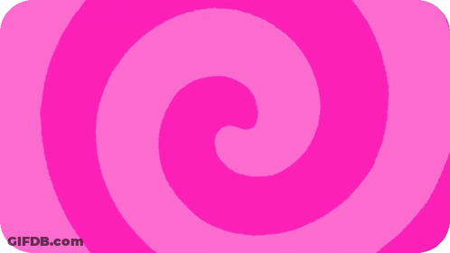 A Pink Swirl With The Words Goin ' Delululu Written On It GIF
