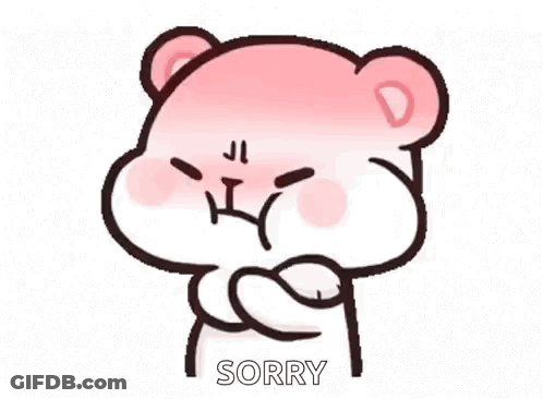Pink Teddy Bear Making Sorry Gesture GIF