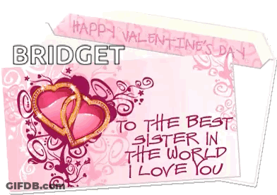 A Pink Valentine 'S Day Card For Bridget GIF
