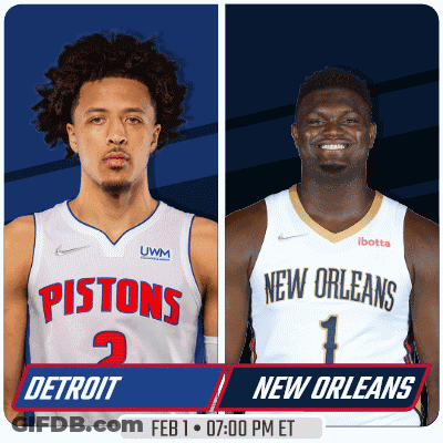 A Pistons And New Orleans Basketball Game Is Scheduled For Feb 1 GIF