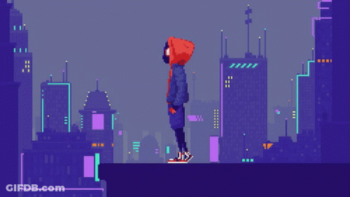 A Pixel Art Advertisement For Charles Duvian Turns 7 GIF