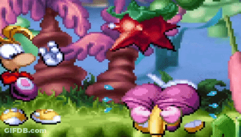 A Pixel Art Drawing Of A Cartoon Character Talking To Another Cartoon Character GIF