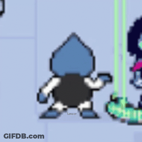 A Pixel Art Drawing Of A Cartoon Character With A Hood And A Tail . GIF