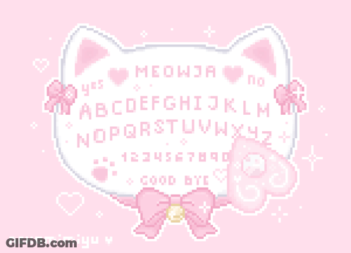 A Pixel Art Drawing Of A Cat 'S Head With The Letters Abcdefghijklm Nopqrstuvwxyz Written On It GIF