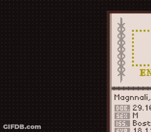A Pixel Art Drawing Of A Denied Visa GIF