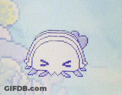 A Pixel Art Drawing Of A Dog With A Heart On Its Head GIF