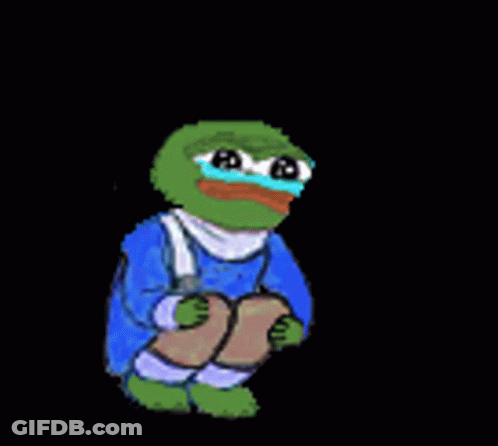 A Pixel Art Drawing Of A Frog Wearing A Blue Jacket And Holding A Book . GIF