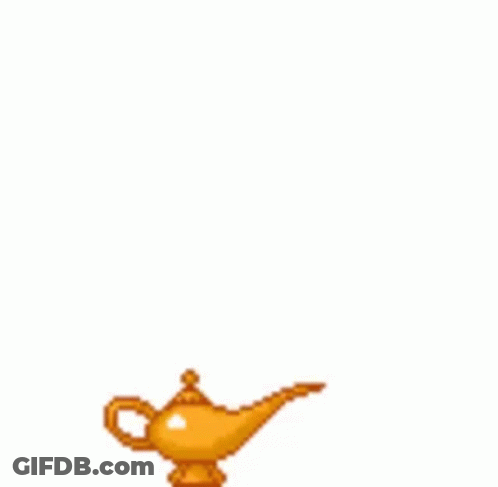 A Pixel Art Drawing Of A Genie From Aladdin GIF